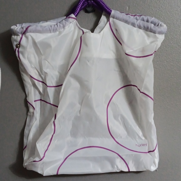 HURLEY 2 IN 1  clear with purple circle tote - Picture 2 of 11
